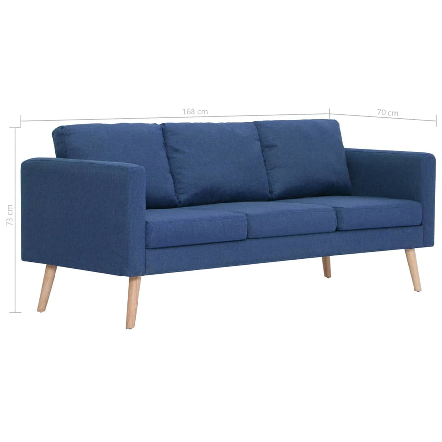Stof Blauw Driezitsbank