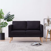 Tweezitsbank 116x70x73 cm stof zwart