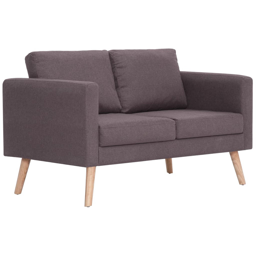 Stof Taupe Tweezitsbank