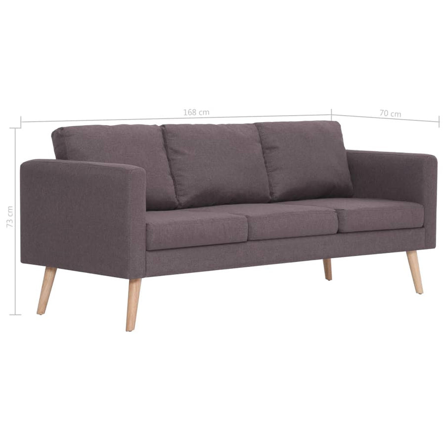 Stof Taupe Driezitsbank