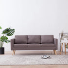 Three-seater fabric sofa taupe