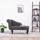 Chaise Longue Kunstleer Grijs