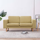 Tweezitsbank stof groen 156x82x75 cm