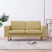 Two-seater sofa green fabric
