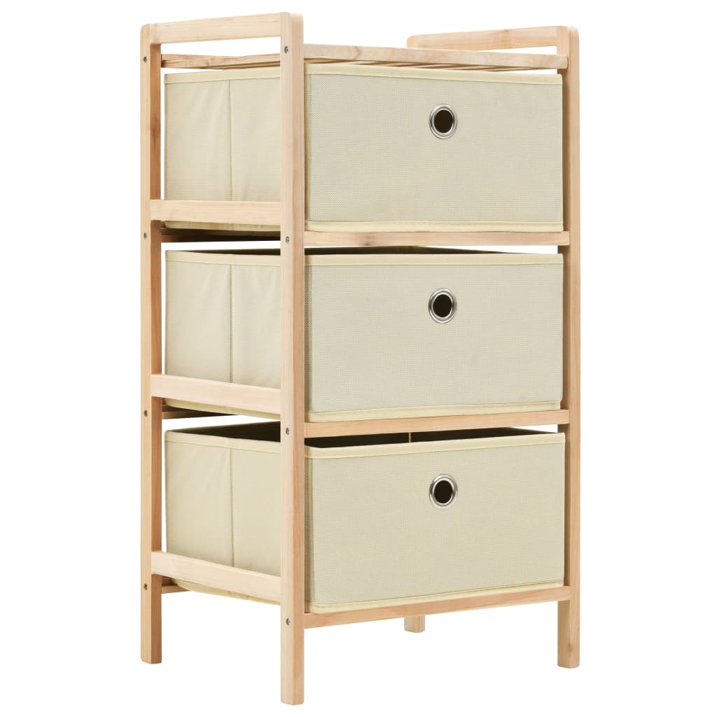 Opbergrekken Met Stoffen Manden Cederhout Beige 3 2