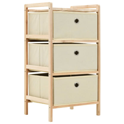 Opbergrekken Met Stoffen Manden Cederhout Beige 3 2