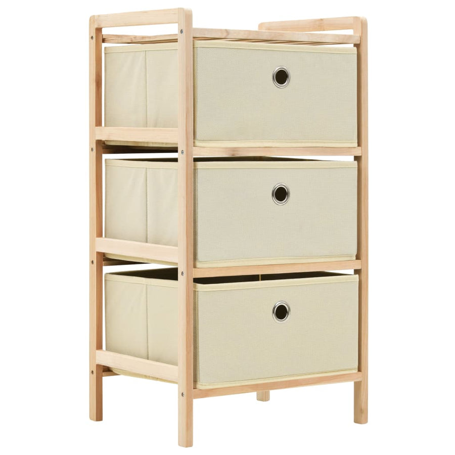 Opbergrekken Met Stoffen Manden Cederhout Beige 3 2
