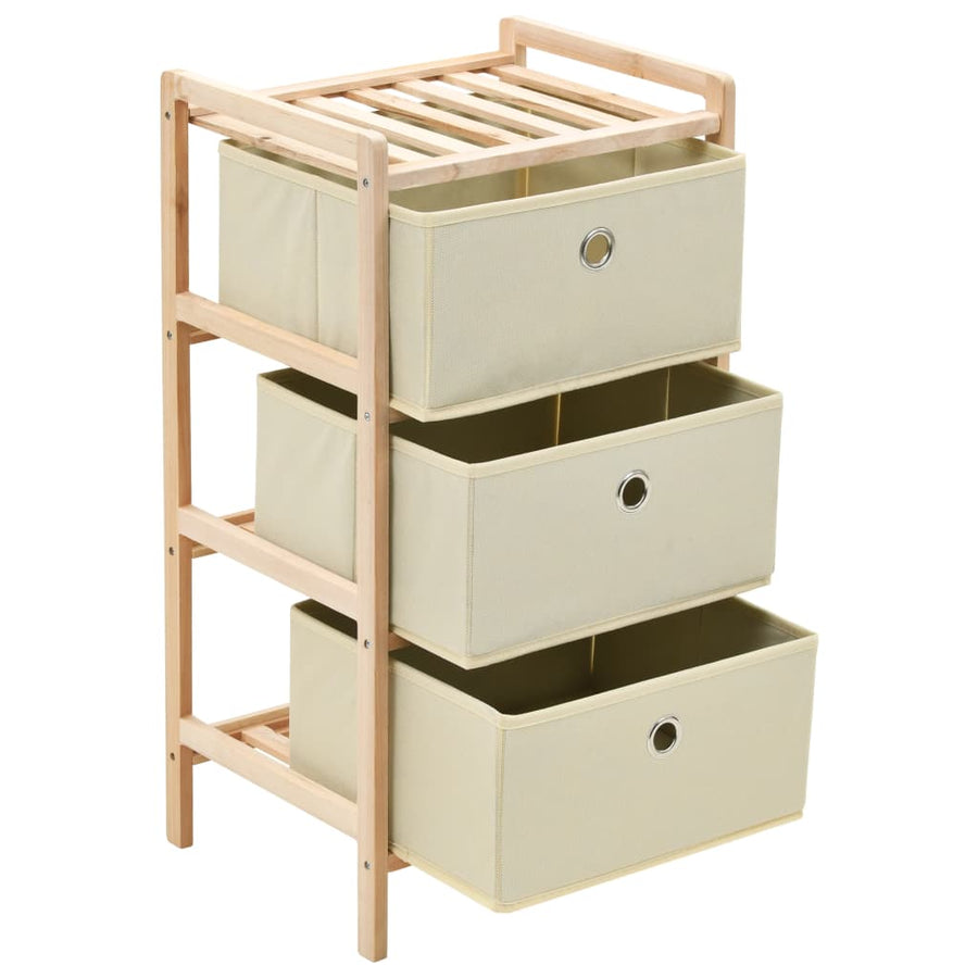 Opbergrekken Met Stoffen Manden Cederhout Beige 3 2