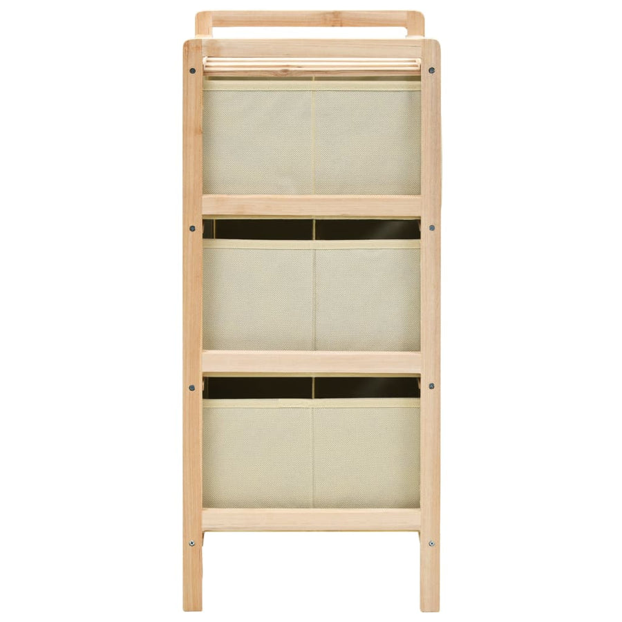 Opbergrekken Met Stoffen Manden Cederhout Beige 3 2