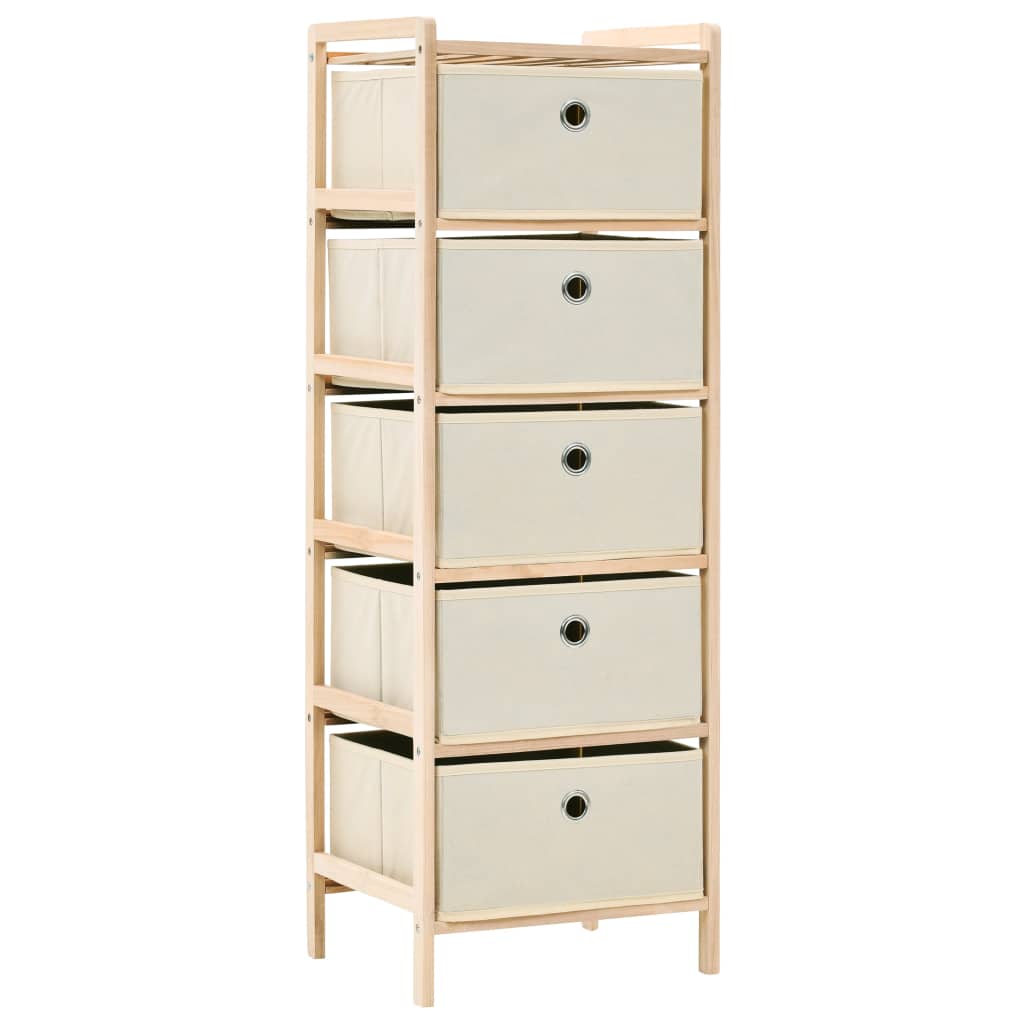 Opbergrekken Met Stoffen Manden Cederhout Beige 5 2