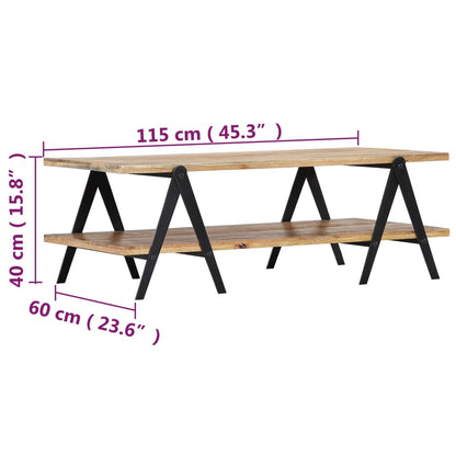 Salontafel 115X60X40 Cm Massief Mangohout Bruin