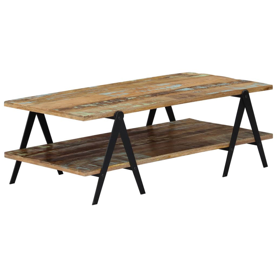 Salontafel 5X60X40 Cm Massief Gerecycled Hout Multikleur