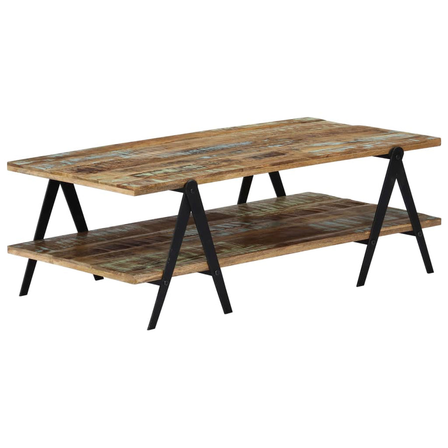 Salontafel 5X60X40 Cm Massief Gerecycled Hout Multikleur