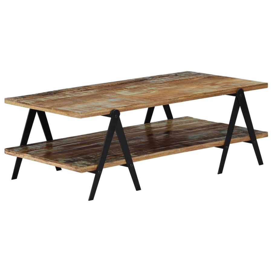 Salontafel 5X60X40 Cm Massief Gerecycled Hout Multikleur