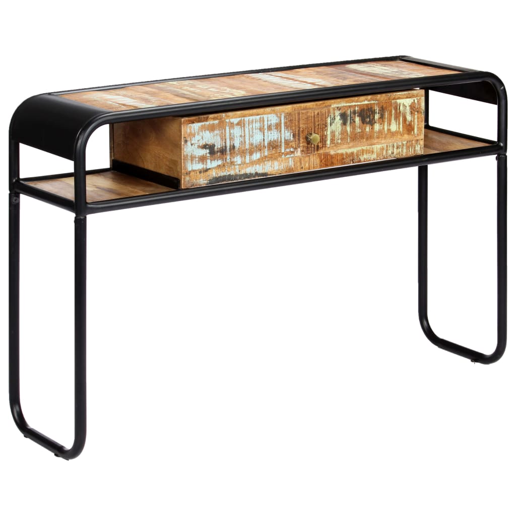 Wandtafel 8X30X75 Cm Massief Gerecycled Hout Multikleur