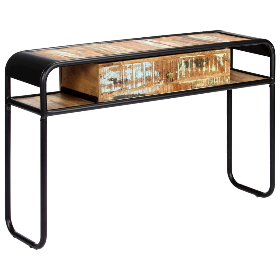 Wandtafel 8X30X75 Cm Massief Gerecycled Hout Multikleur