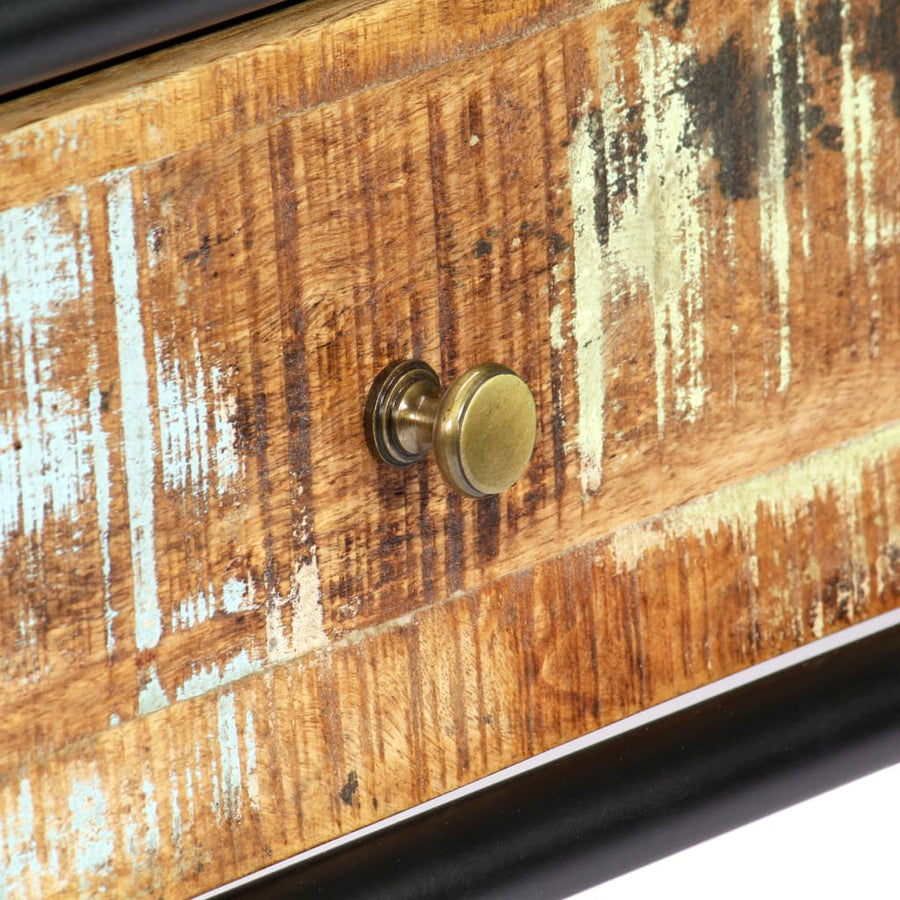 Wandtafel 8X30X75 Cm Massief Gerecycled Hout Multikleur