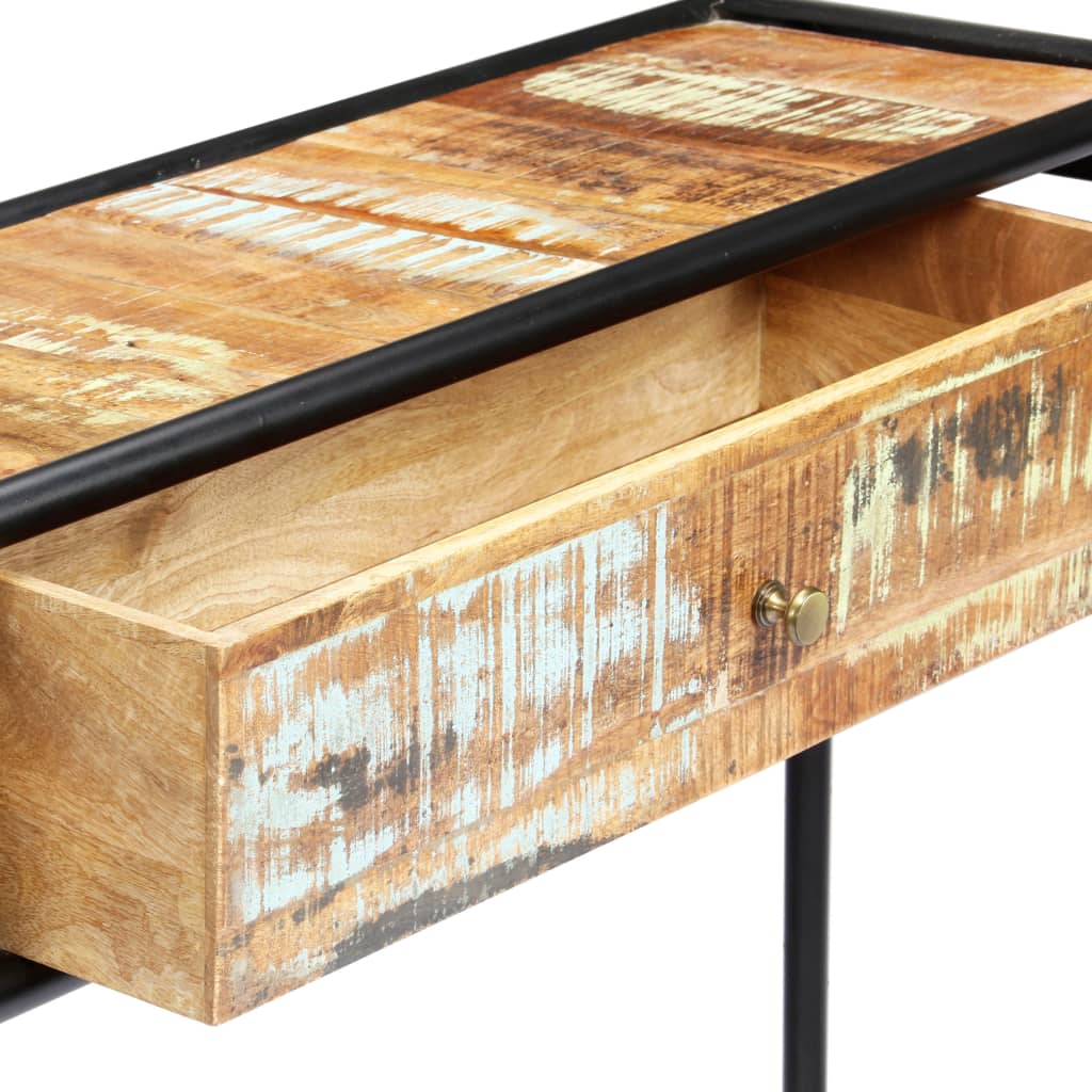 Wandtafel 8X30X75 Cm Massief Gerecycled Hout Multikleur