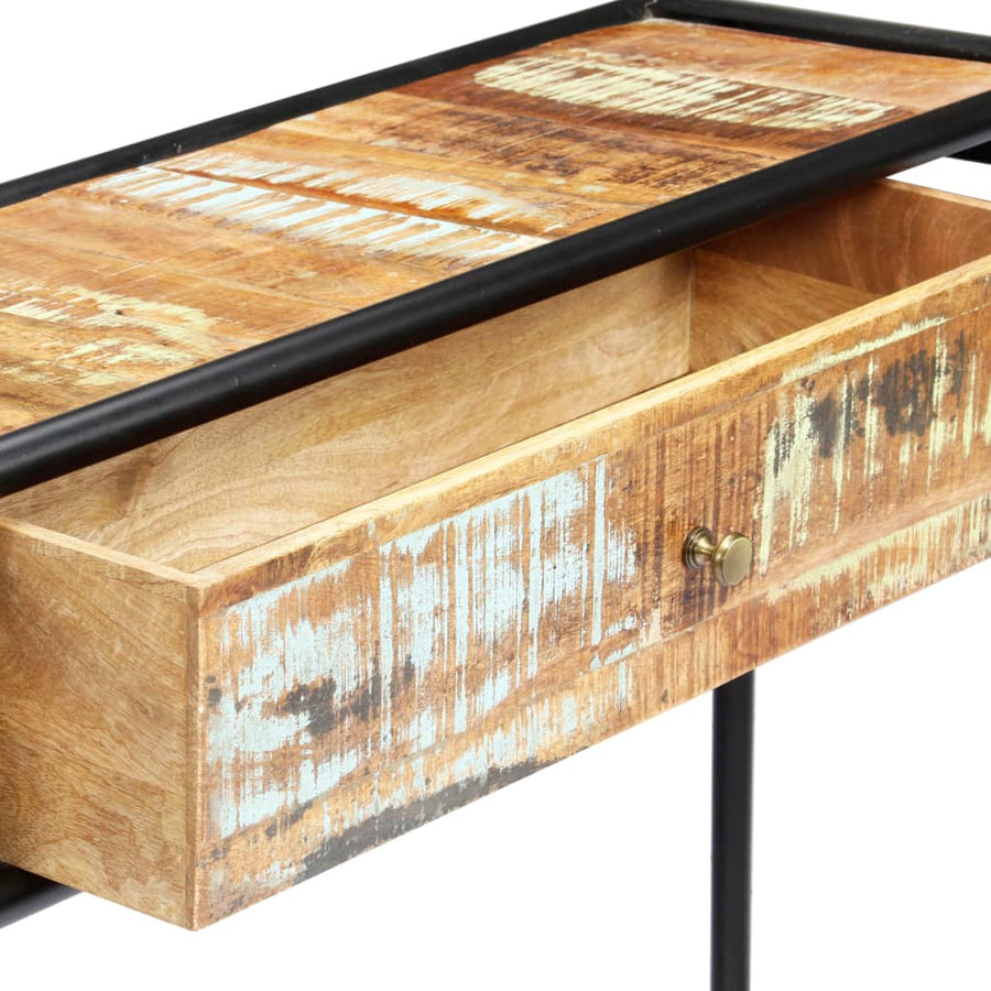 Wandtafel 8X30X75 Cm Massief Gerecycled Hout Multikleur
