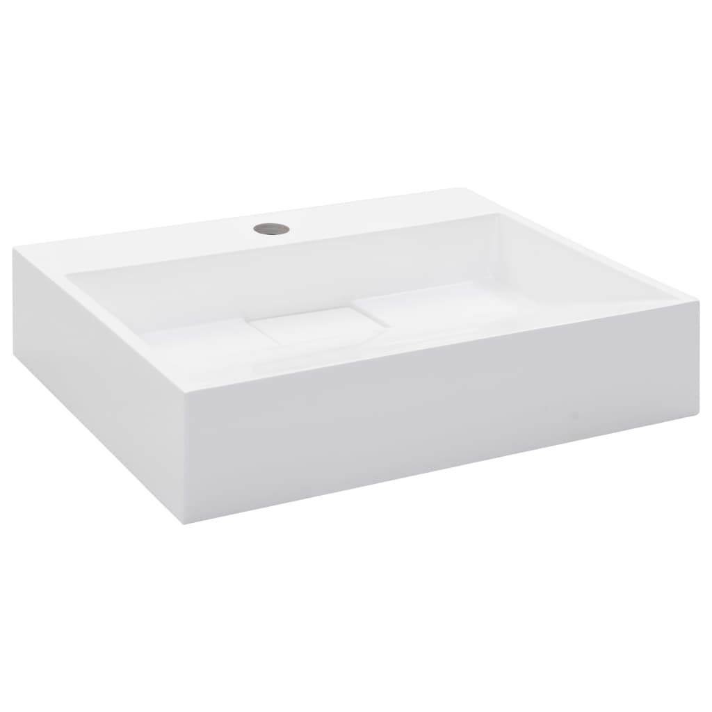 Wastafel Mineraal Gegoten/Marmer Gegoten Wit 50 x 38 x 13 cm