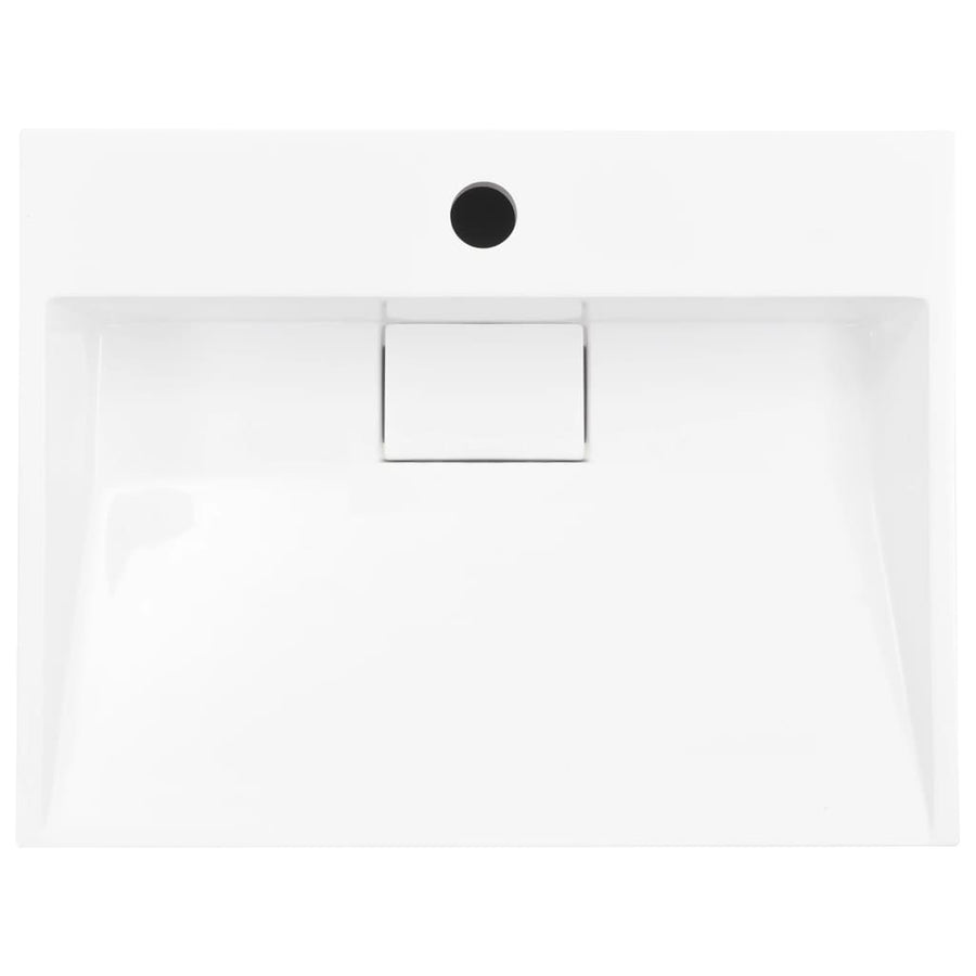 Wastafel Mineraal Gegoten/Marmer Gegoten Wit 50 x 38 x 13 cm