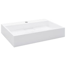 Wastafel 60x38x11 cm mineraal gegoten/marmer gegoten wit 60 x 38 x 11 cm