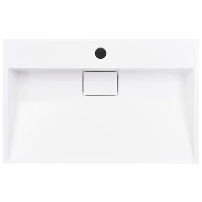 Wastafel 60x38x11 cm mineraal gegoten/marmer gegoten wit 60 x 38 x 11 cm