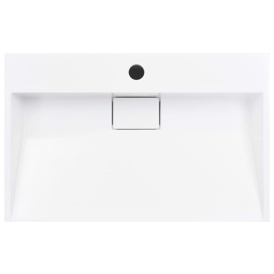 Wastafel 60x38x11 cm mineraal gegoten/marmer gegoten wit 60 x 38 x 11 cm