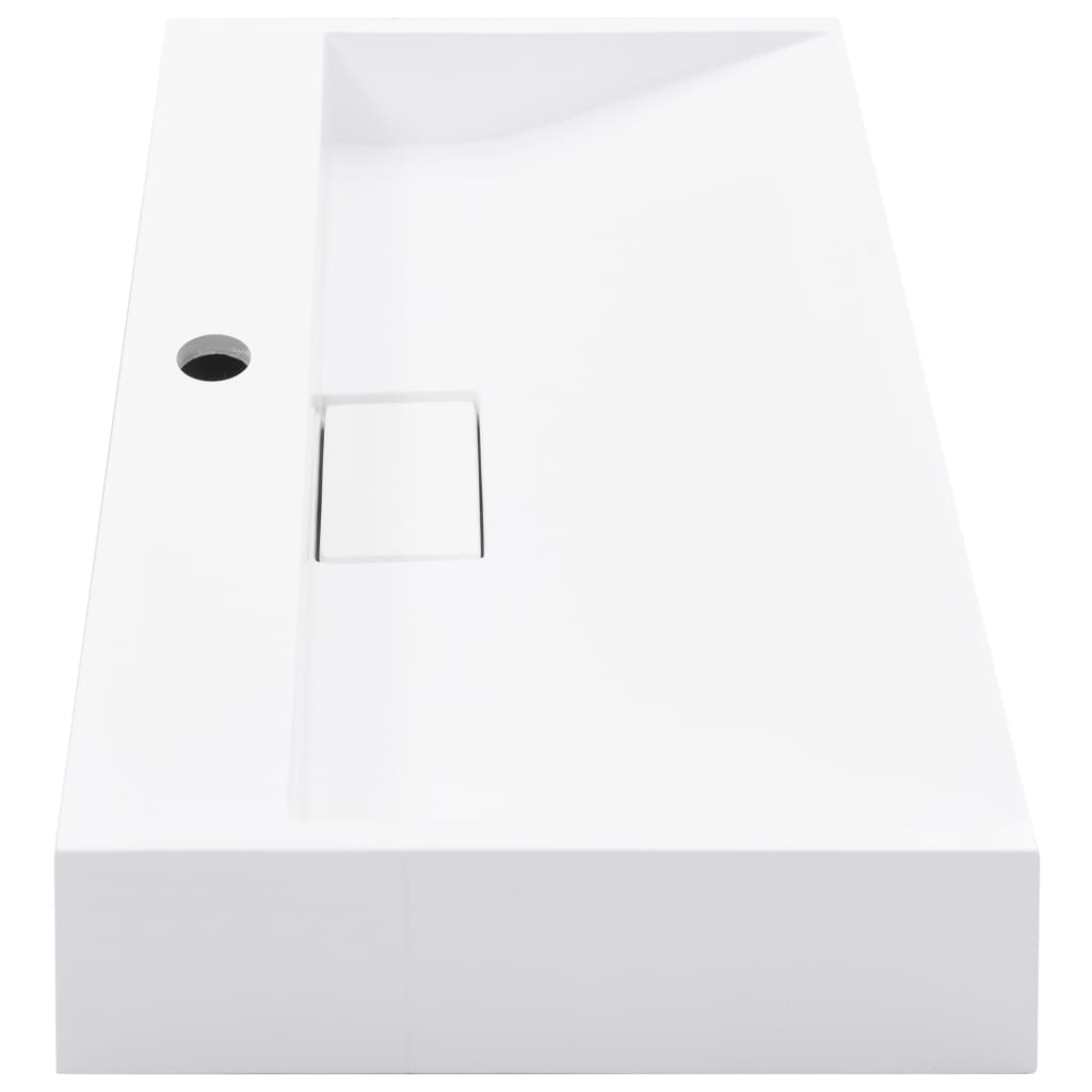 Wastafel 60x38x11 cm mineraal gegoten/marmer gegoten wit 60 x 38 x 11 cm