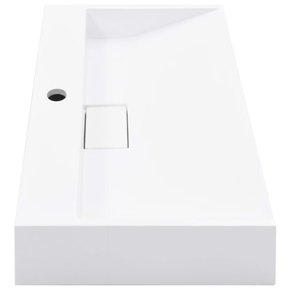 Wastafel 60x38x11 cm mineraal gegoten/marmer gegoten wit 60 x 38 x 11 cm