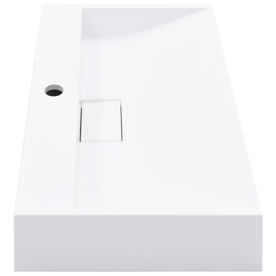 Wastafel 60x38x11 cm mineraal gegoten/marmer gegoten wit 60 x 38 x 11 cm