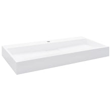 Wastafel 100x46x11 cm mineraal gegoten/marmer gegoten wit 100 x 46 x 11 cm