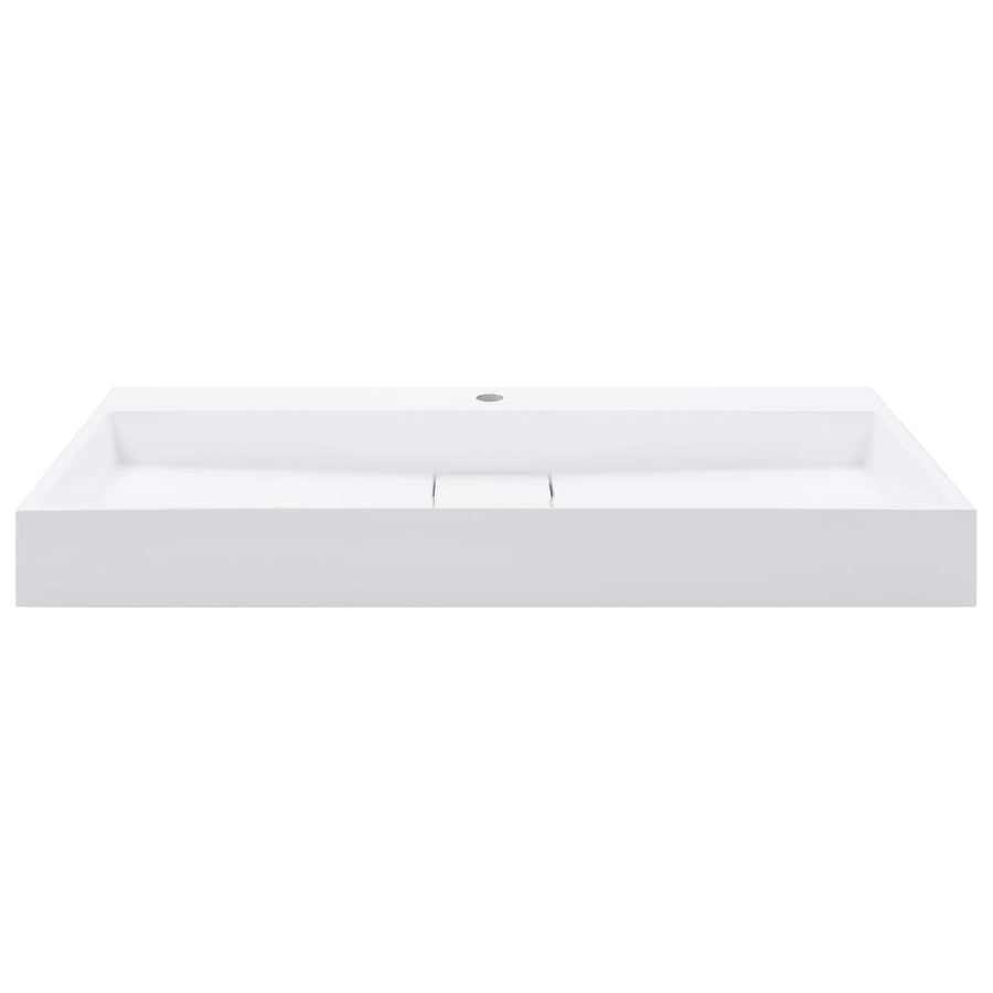 Wastafel 100x46x11 cm mineraal gegoten/marmer gegoten wit 100 x 46 x 11 cm