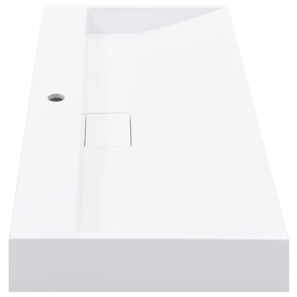 Wastafel 100x46x11 cm mineraal gegoten/marmer gegoten wit 100 x 46 x 11 cm