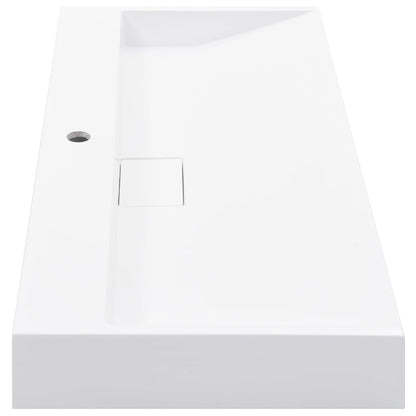 Wastafel 100x46x11 cm mineraal gegoten/marmer gegoten wit 100 x 46 x 11 cm