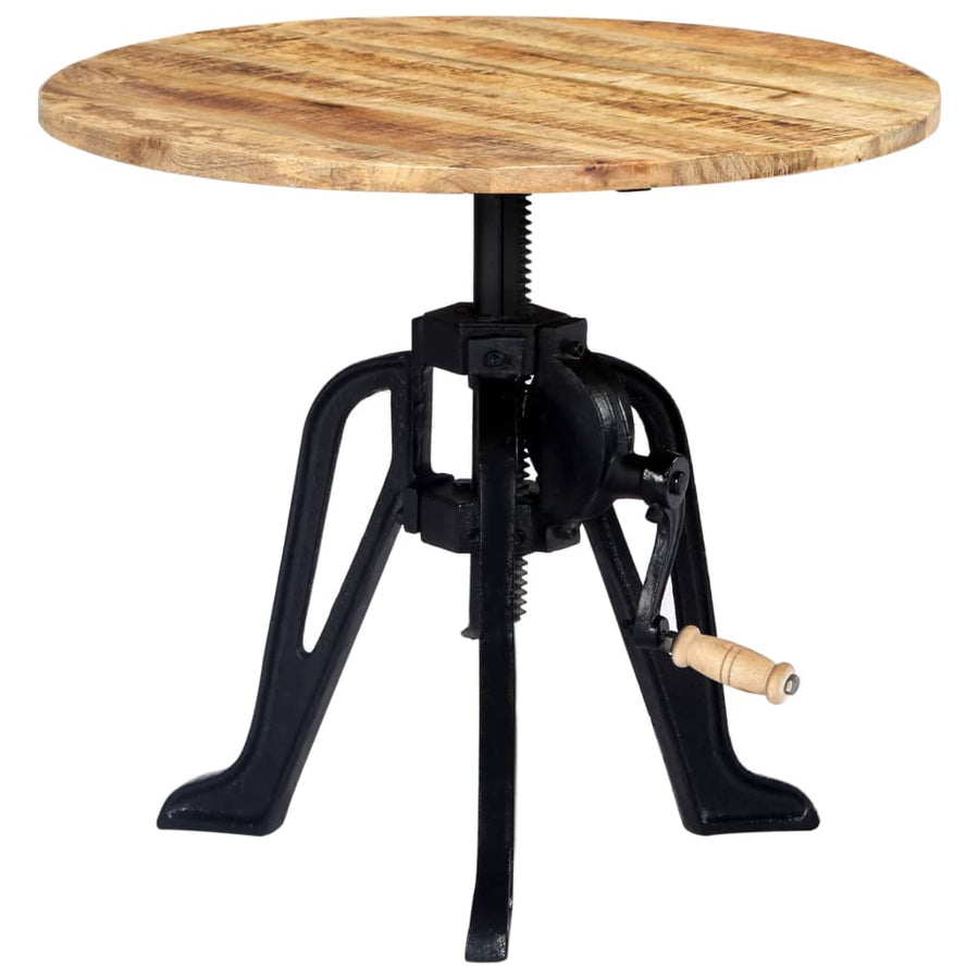 Bijzettafel 60X(46-63) Cm En Gietijzer 46-63 cm massief mangohout