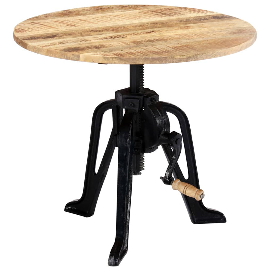 Bijzettafel 60X(46-63) Cm En Gietijzer 46-63 cm massief mangohout