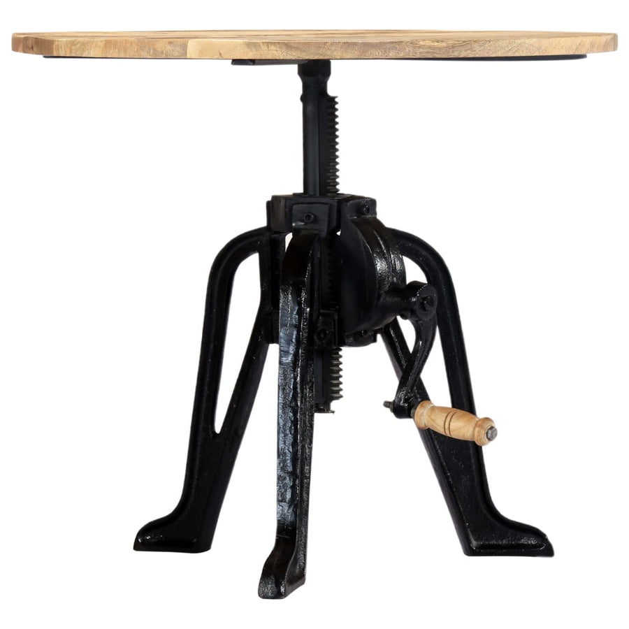 Bijzettafel 60X(46-63) Cm En Gietijzer 46-63 cm massief mangohout