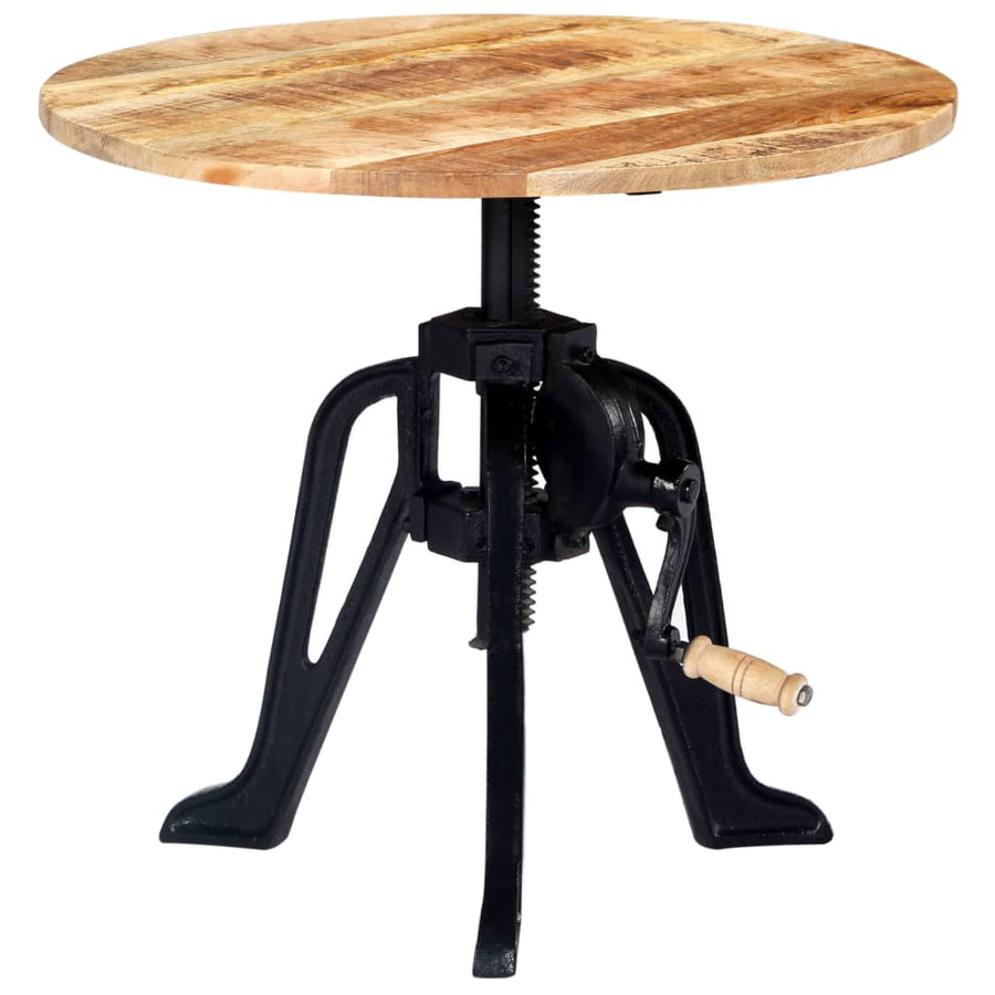 Bijzettafel 60X(46-63) Cm En Gietijzer 46-63 cm massief mangohout