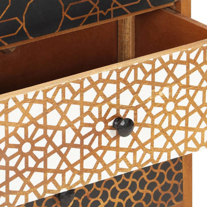 Dressoir Met Geprint Patroon Massief Mangohout 90 x 30 x 70 cm