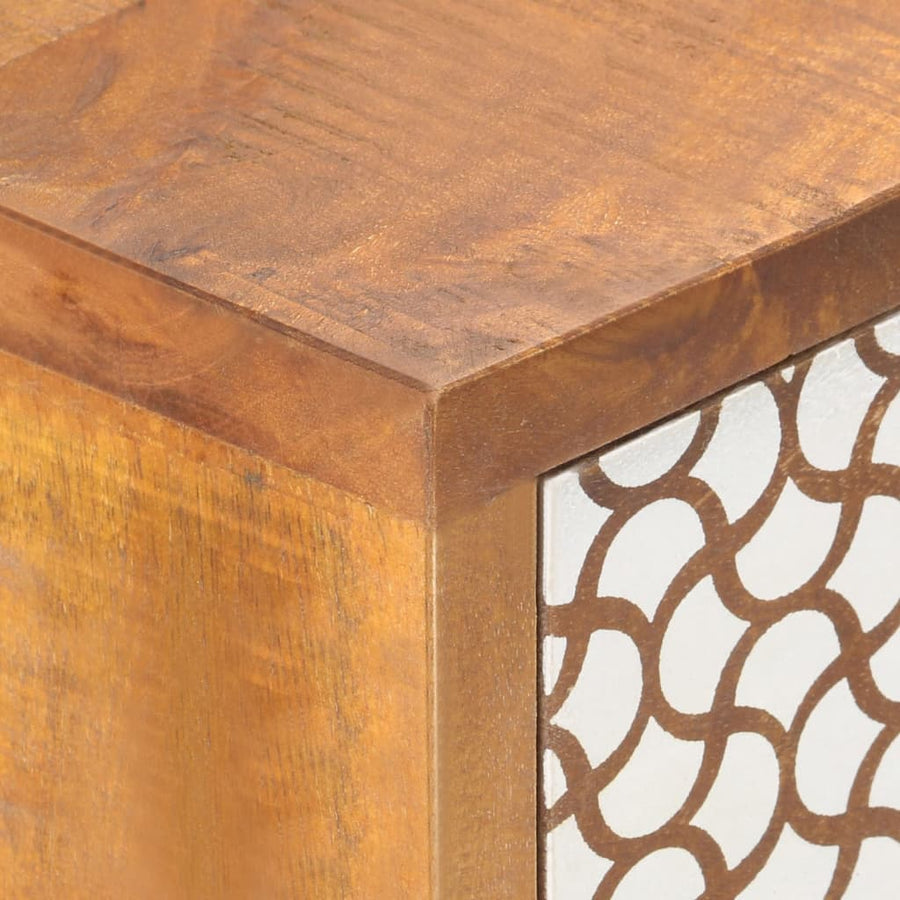 Dressoir Met Geprint Patroon Massief Mangohout 90 x 30 x 70 cm