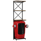 Wijnkast Tractor 49X31X172 Cm Massief Mangohout Rood