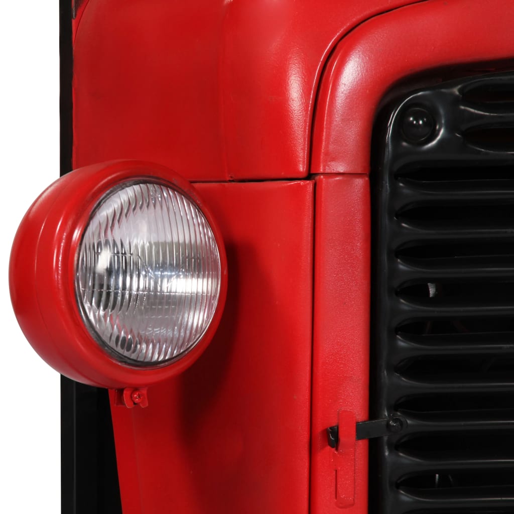 Wijnkast Tractor 49X31X172 Cm Massief Mangohout Rood