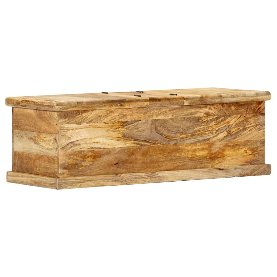 Salontafel 100X50X35 Cm Massief Mangohout Zwart En Crème