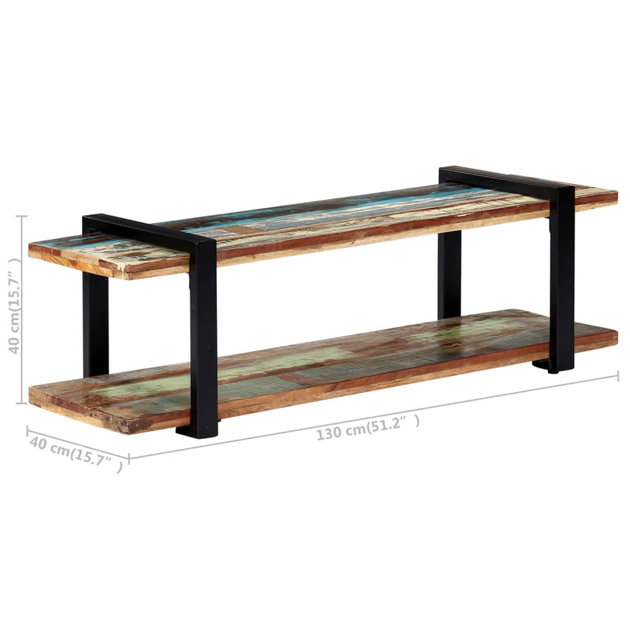Tv-Meubel 130 x 40 x 40 cm massief gerecycled hout