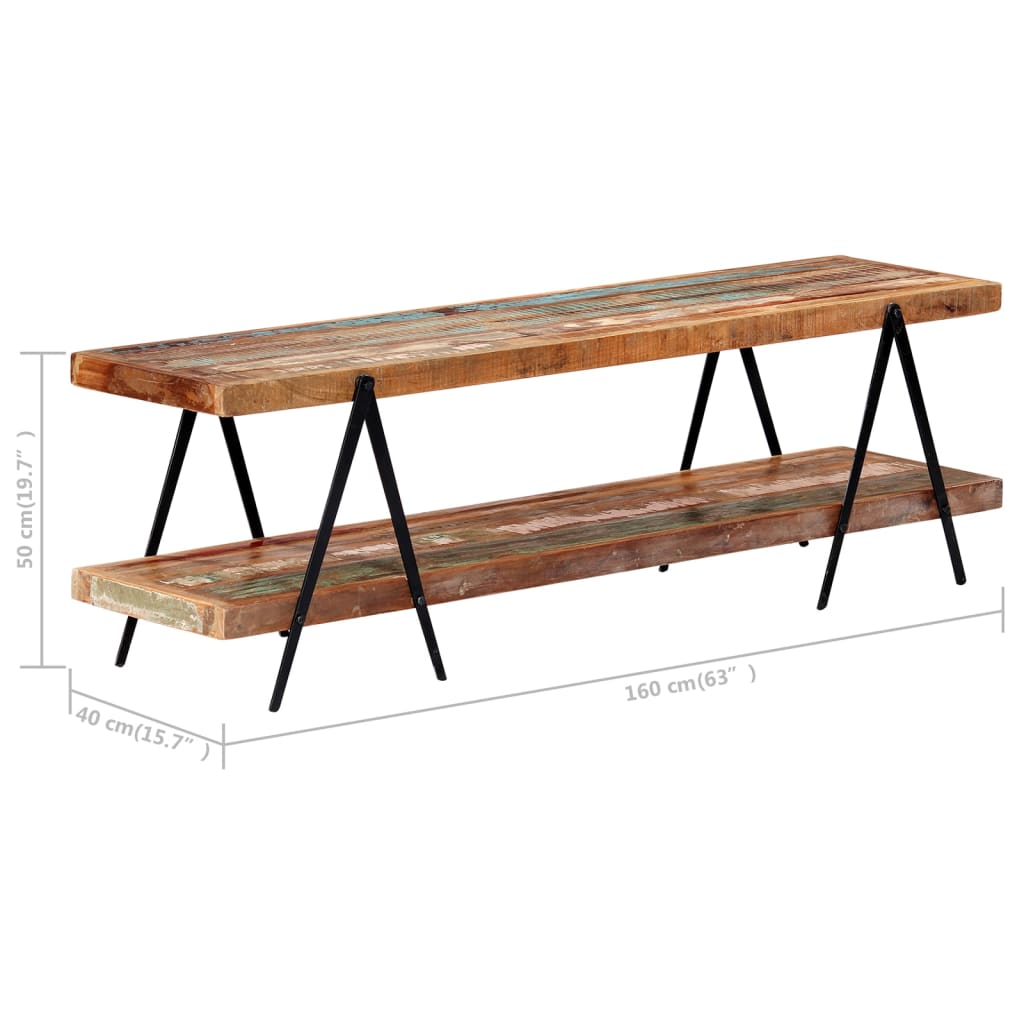 Tv-Meubel 60X40X50 Cm massief gerecycled hout