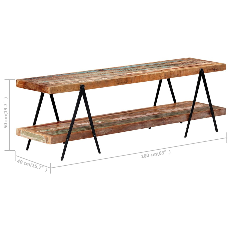 Tv-Meubel 60X40X50 Cm massief gerecycled hout