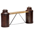 Melkbussenbank 150x33x64 cm mangohout