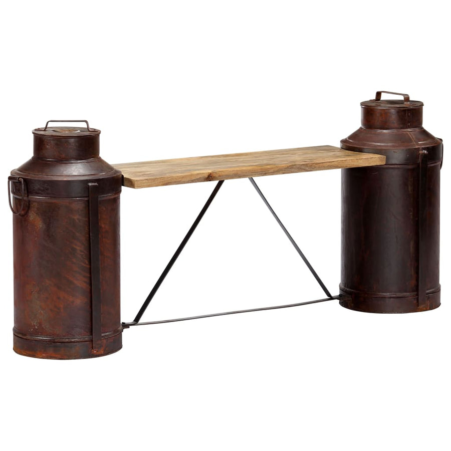 Melkbussenbank 150x33x64 cm massief mangohout