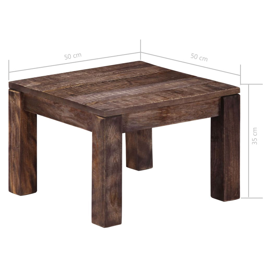 Salontafel 50X50X35 Cm Massief Mangohout